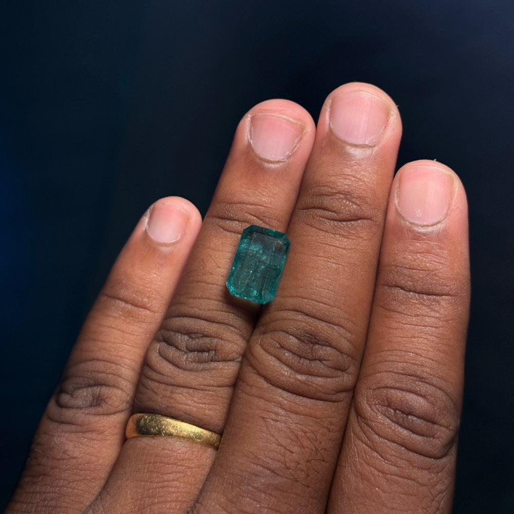 IGI Certified 8 Carat Natural Zambian Emerald Loose Gemstone